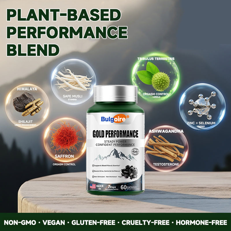 BulgoireยฎPerformance Capsules Gold Edition Restore Your Leadership: Regain Form and Confidence in 30 Days - Natural Size and Stamina Enhancer for Men-CU