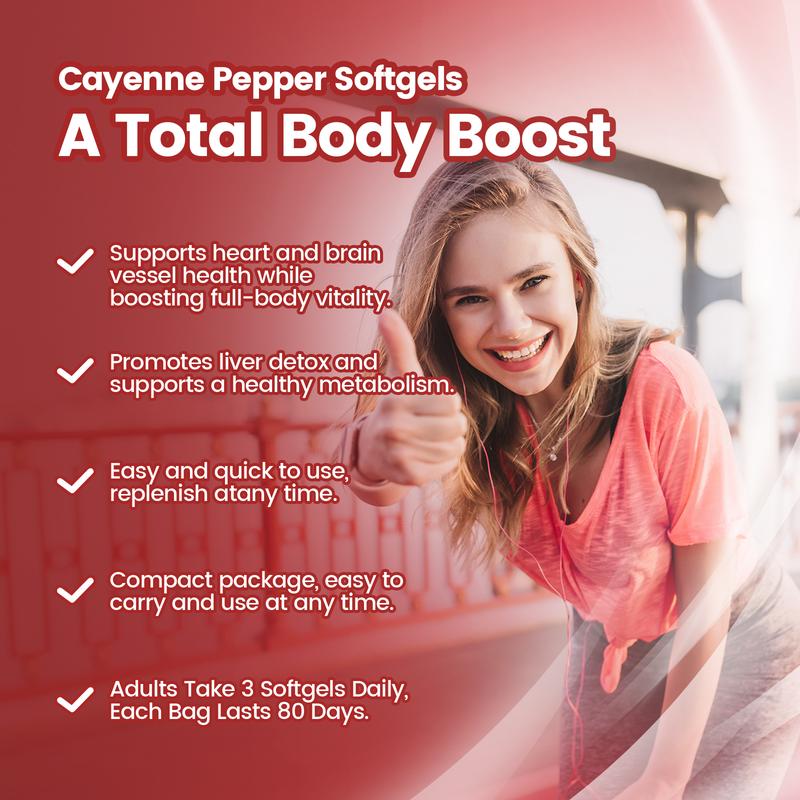 ⚡Flash-Sale⚡50k-sold⚡Cayenne Pepper Softgels Supplement-CU