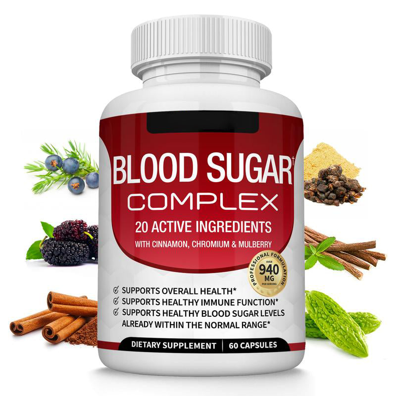 Blood Sugar Complex 20 Vitamins & Minerals Support Overall Health-V