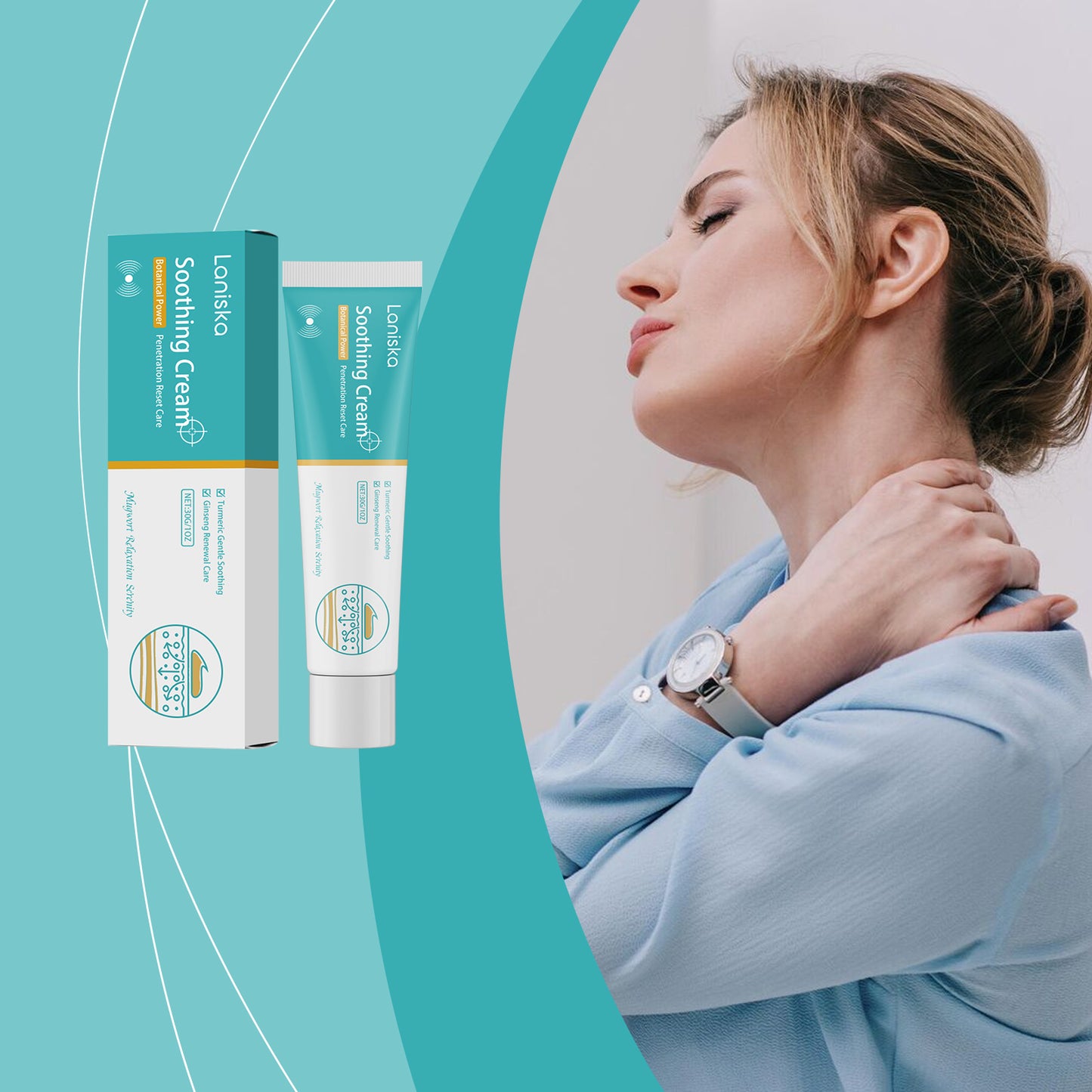 Smoothing creaml with Ginseng, Ginger & Mugwort for Gentle Leg Care-V