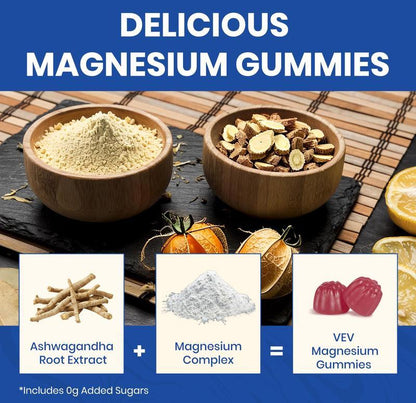 14-in-1 Magnesium Gummies – with Ashwagandha, L-Theanine, Vitamin D3 & Zinc-CU