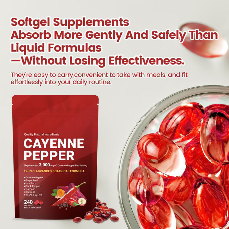⚡Flash-Sale⚡50k-sold⚡Cayenne Pepper Softgels Supplement-CU