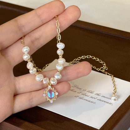 Baroque pearl necklace for women, luxury necklace and clavicle necklace-CU