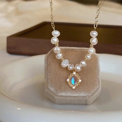 Baroque pearl necklace for women, luxury necklace and clavicle necklace-CU