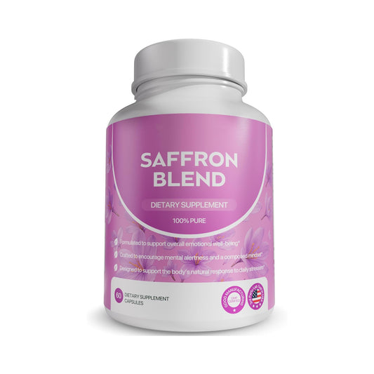 Saffron Blend - For Positive Mood & Stress Support - Vegan Gluten-Free with Gentle Magnesium-V