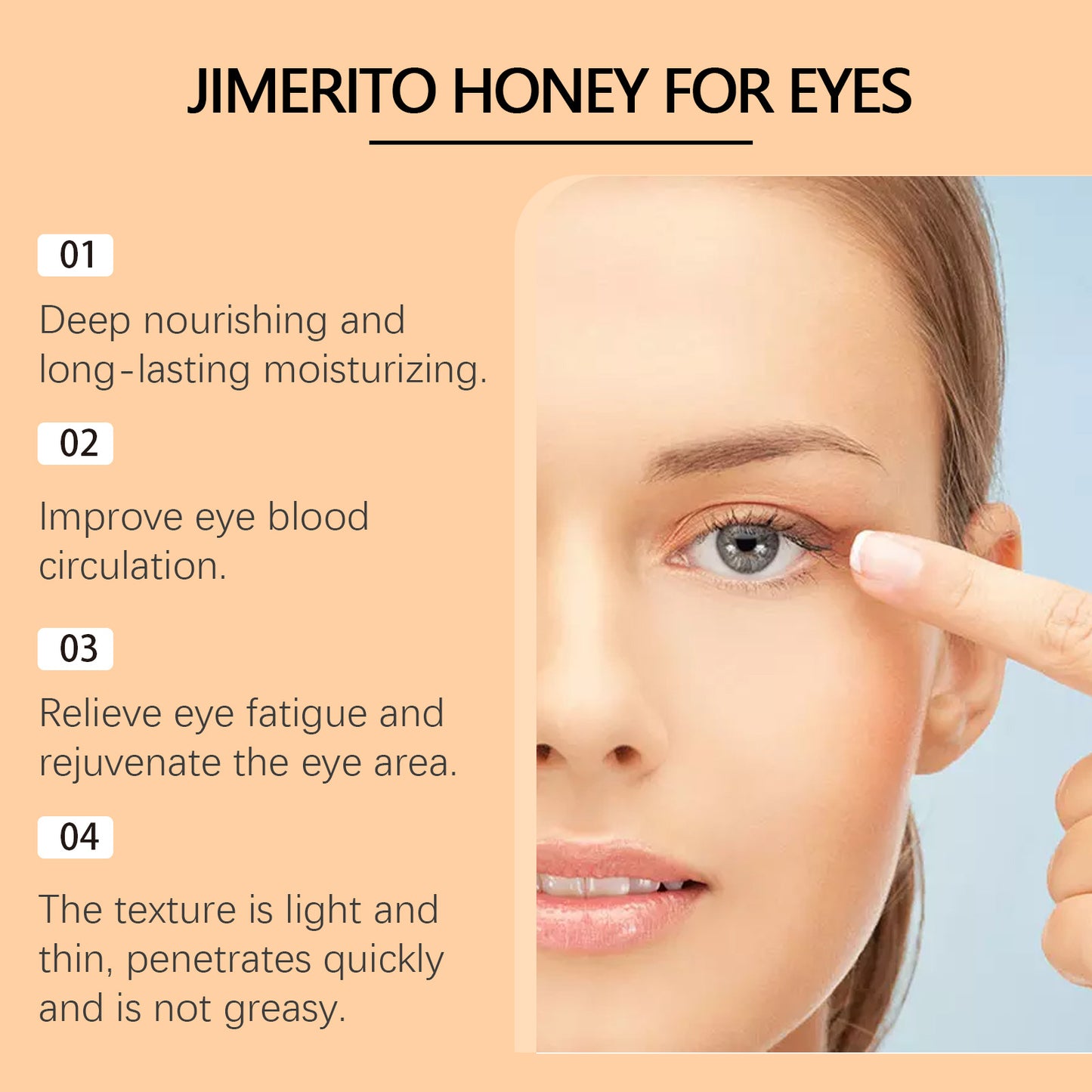 Honey Eye Care Liquid,Eye cream for men and women takes effect within 7 days. Honey essence-WH