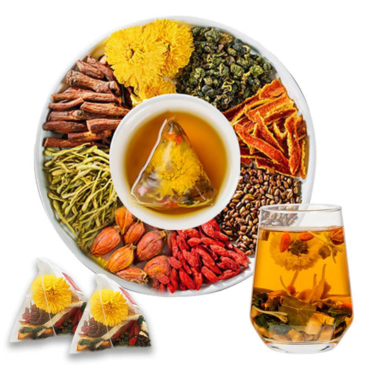 Goji Berry Chrysanthemum Tea -A natural blend of eight herbal ingredients，Dandelion, wolfberry, honeysuckle, chrysanthemum-V