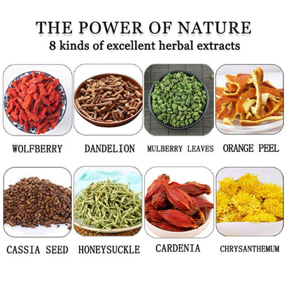 Goji Berry Chrysanthemum Tea -A natural blend of eight herbal ingredients，Dandelion, wolfberry, honeysuckle, chrysanthemum-V